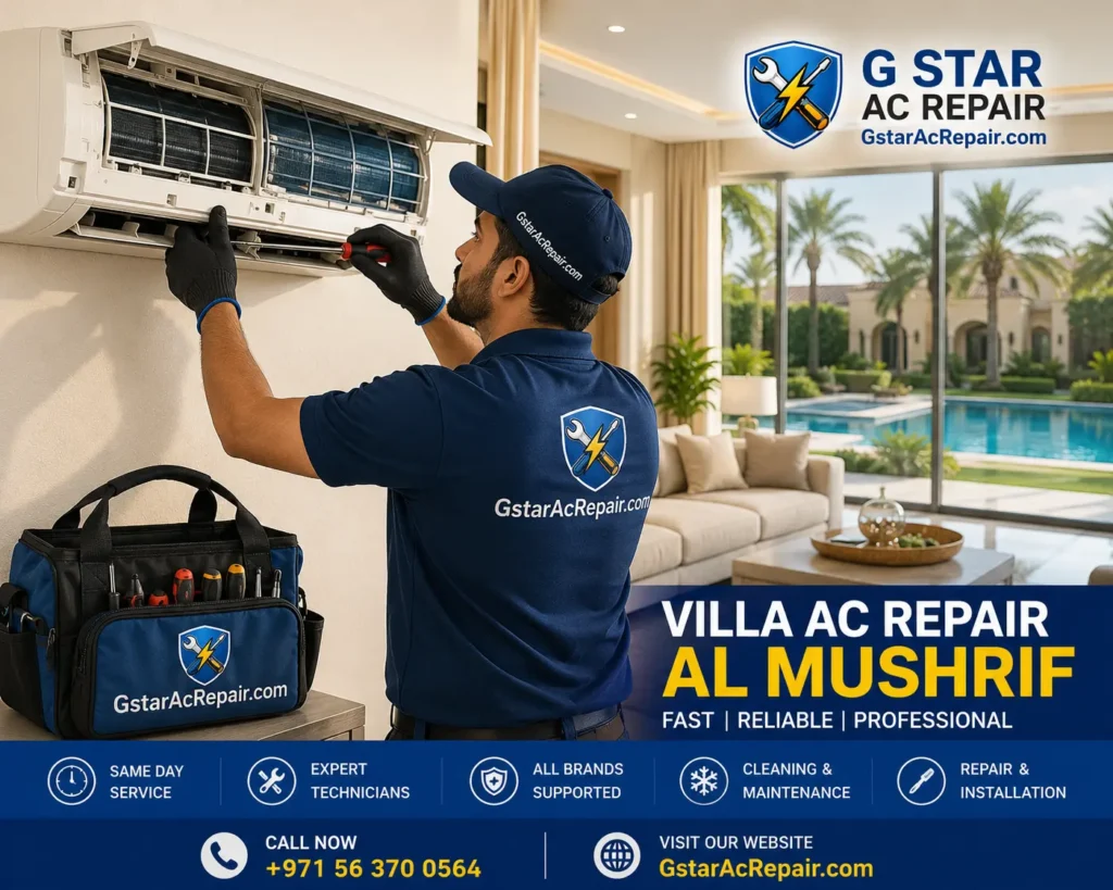 Villa AC Repair Al Mushrif – Keep Your Villa Cool All Year Round